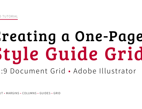 Video Tutorial: How to Create a 16:9 Style Guide Grid in Adobe Illustrator